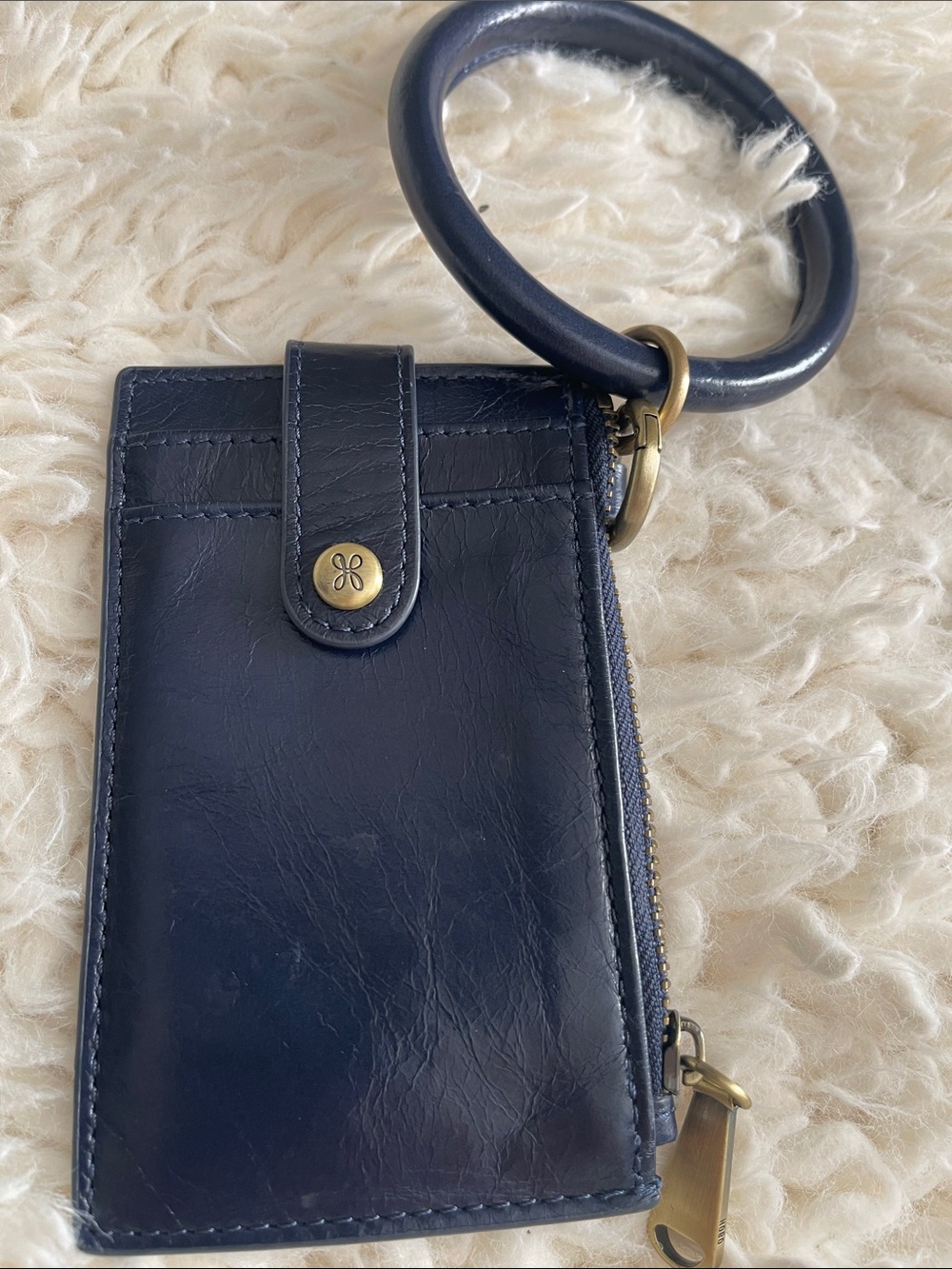 HOBO Navy Leather Bangle Wristlet Wallet - Picture 2 of 6